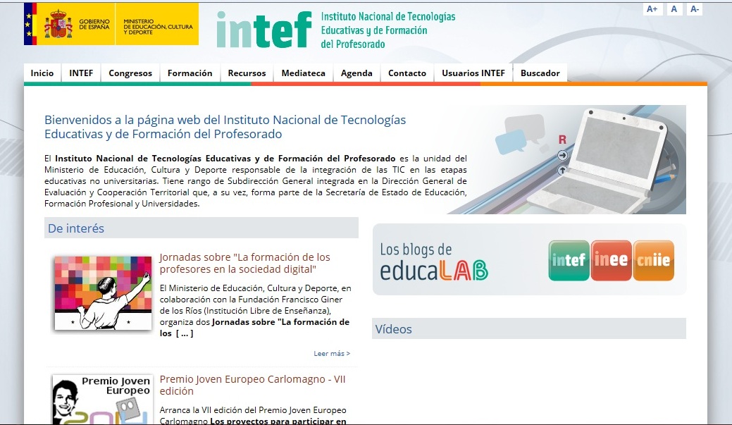 5-2- INTEF (http://www.ite-educacion-es/ Captura de pantalla