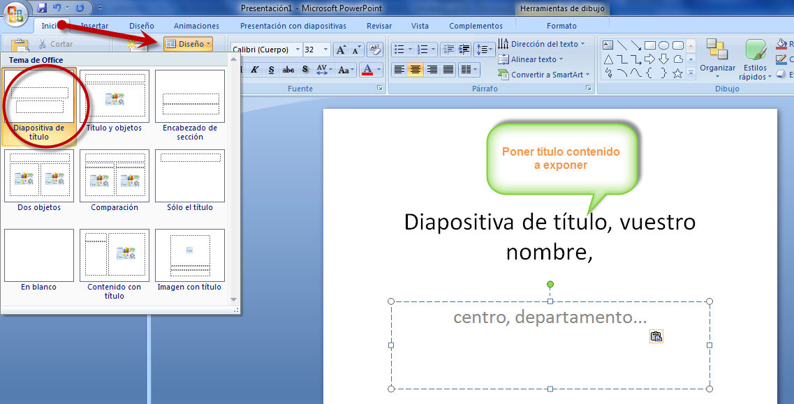 Diapositiva de título PPT. C.Barrabés, montaje pantalla captura programa