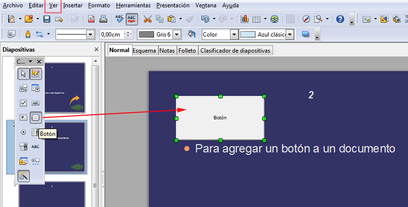 Botón OpenOffice