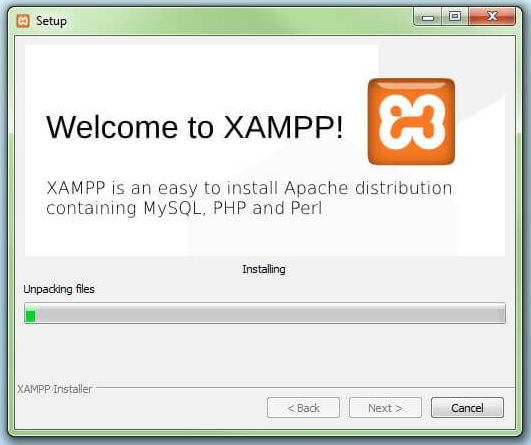 XAMPP instalando