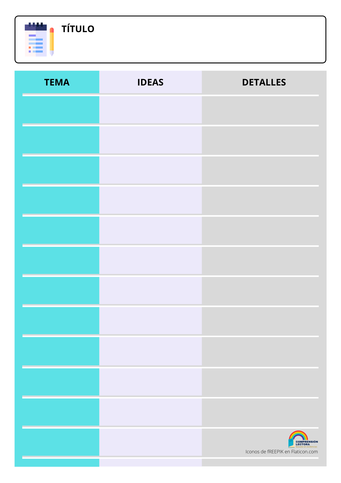 Infografía tema ideas detalles