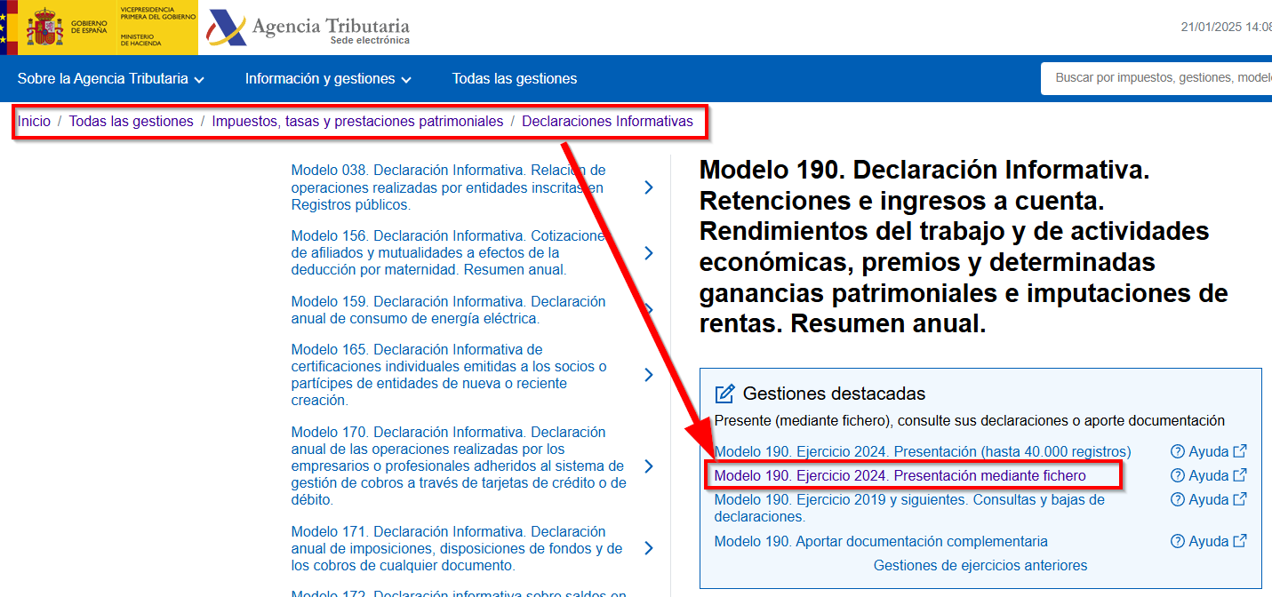 2025-01-21 14_08_39-Agencia Tributaria_ Modelo 190. Declaración Informativa. Retenciones e ingresos .png