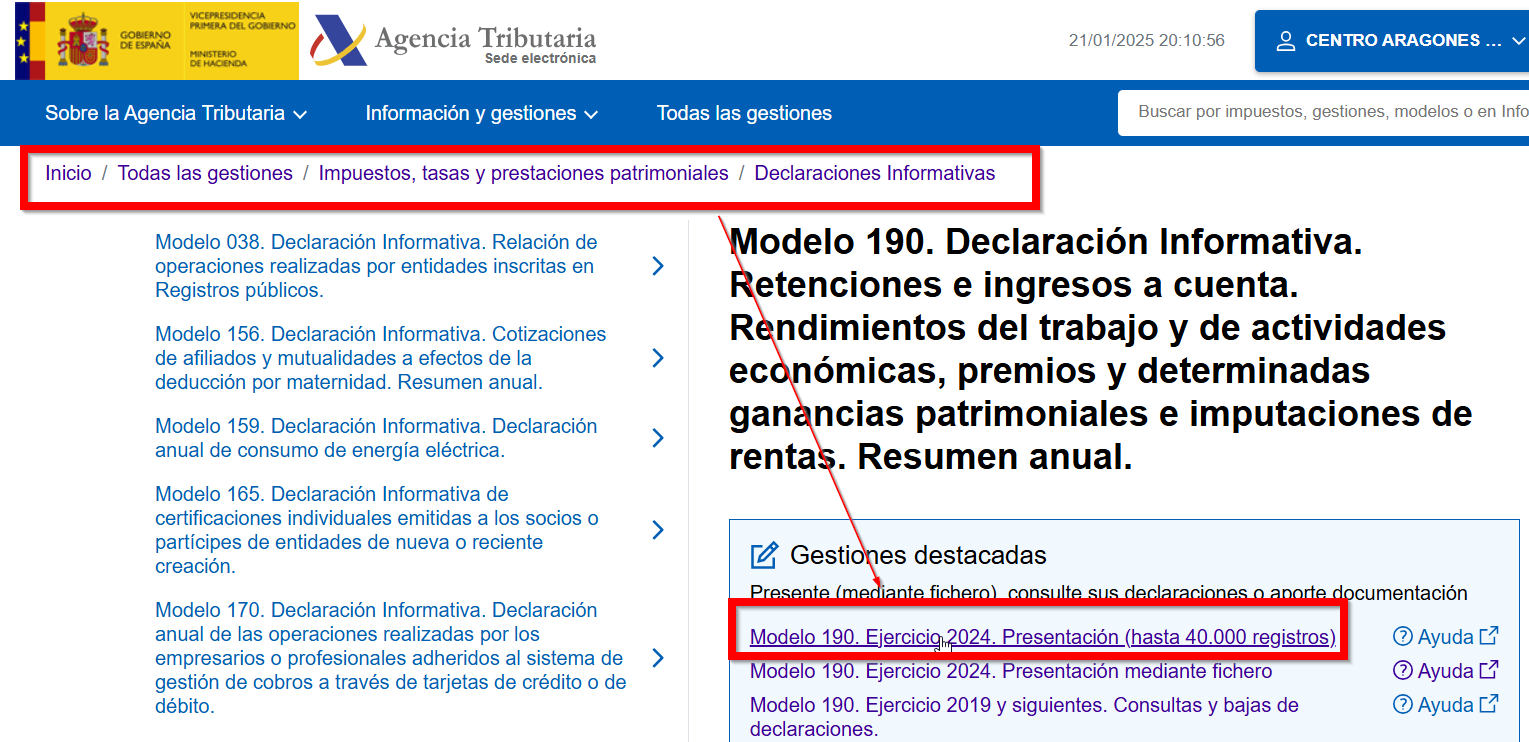 2025-01-21 20_10_58-Agencia Tributaria_ Modelo 190. Declaración Informativa. Retenciones e ingresos .png