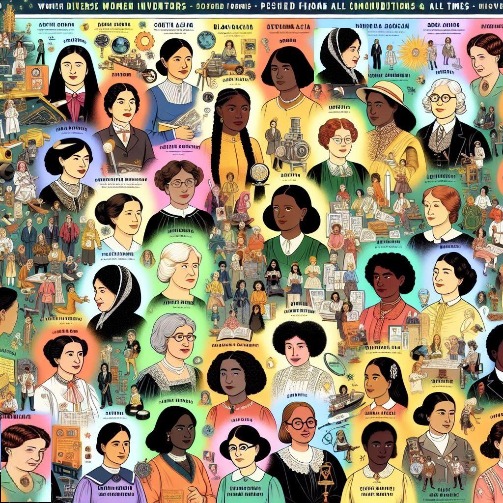 A poster featuring women inventors from all times. The poster should include diverse women from diff.jpeg